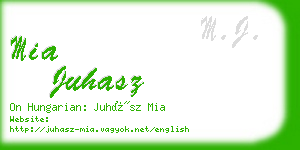 mia juhasz business card